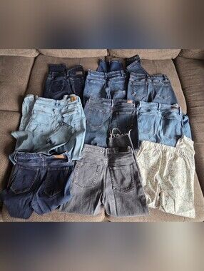Various Jeans And One Pair Of Pants
